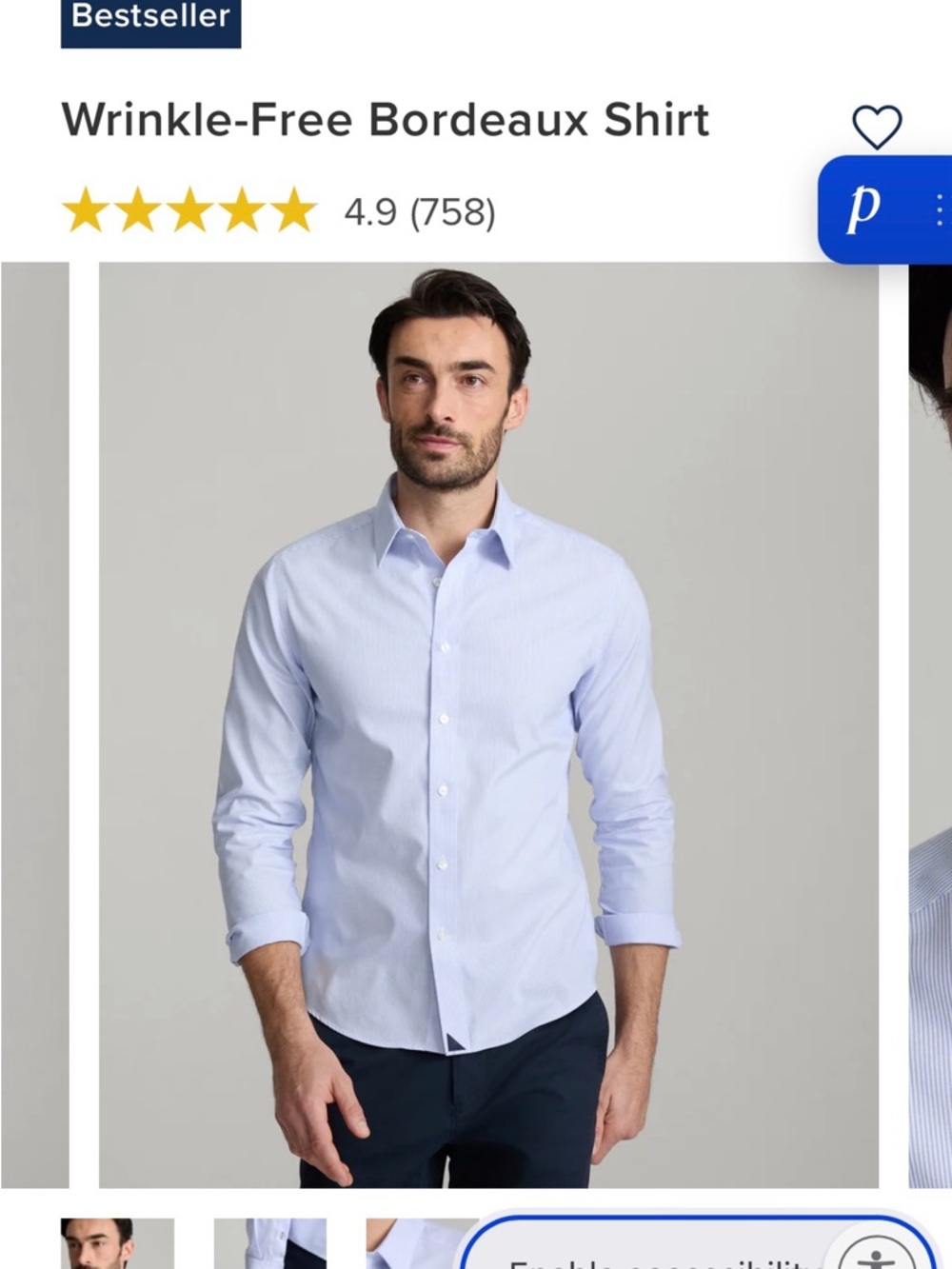 TWO UNTUCKit Dress Shirts - Bordeaux  Style, L